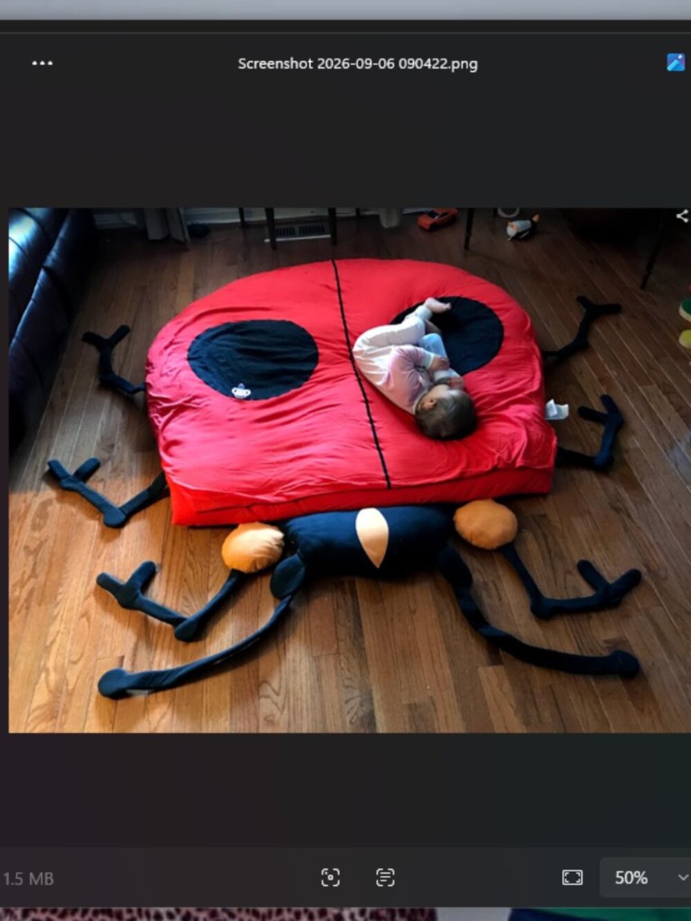 Land of Nod Giant Plush Ladybug Floor Pillow - EUC